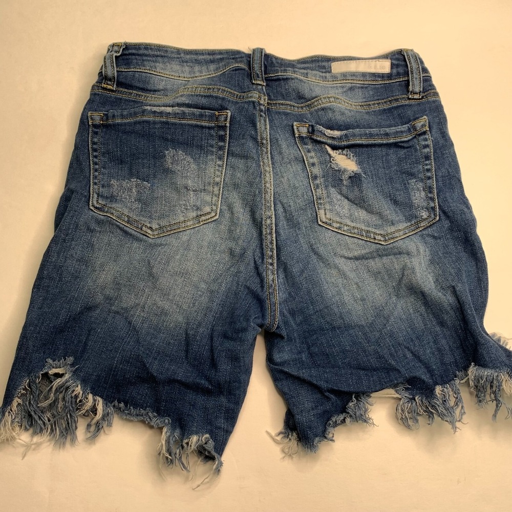 Forever 21 Womens Size 28 High Rise Cut Off Distressed Denim Blue Jean Shorts